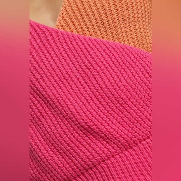 Lulu’s Double This Pink and Orange Color Block Knit Tank Top, Size L, NWOT - Picture 6 of 9